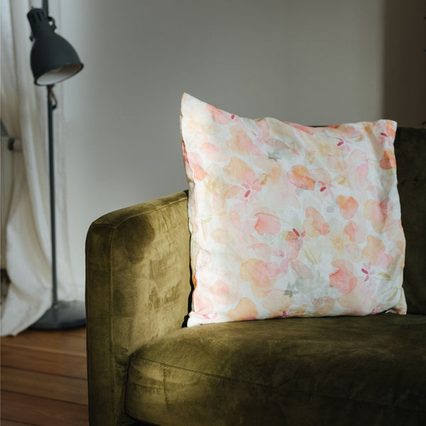 Linen Tales Floral Linen Cushion Cover