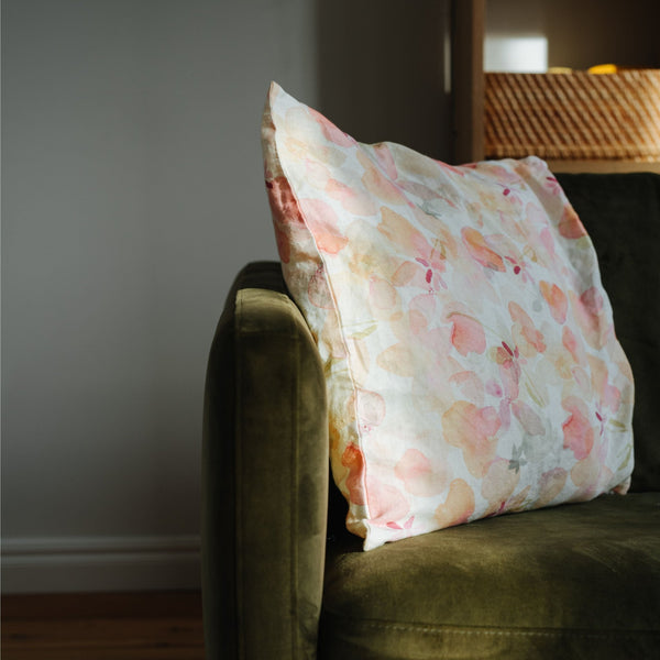Linen Tales Floral Linen Cushion Cover