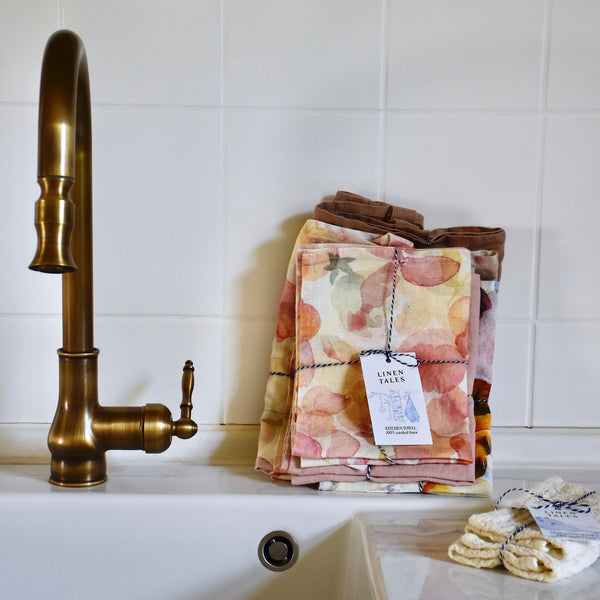 Linen Tales Floral Linen Kitchen Towel