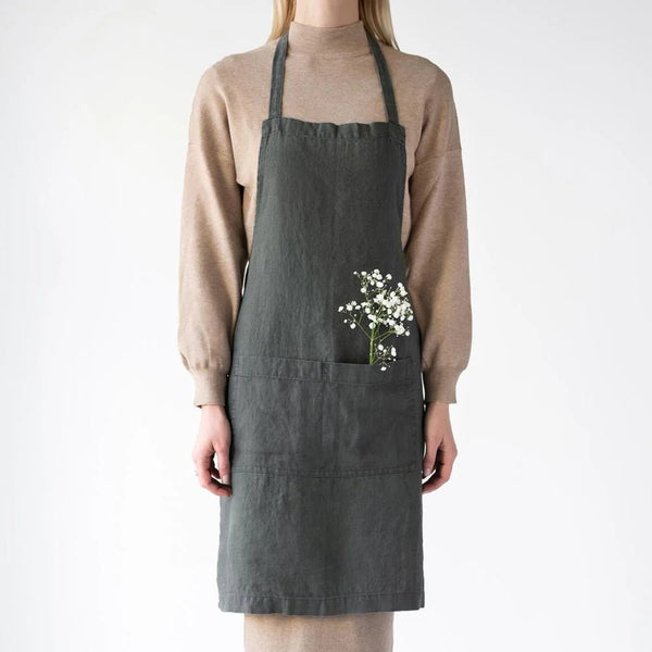 linen tales Forest Green Linen Daily Apron