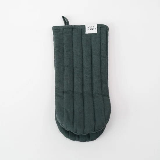 linen tales Forest Green Linen Oven Mitt