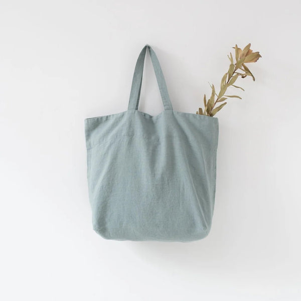 linen tales Green Milieu Linen Big Bag