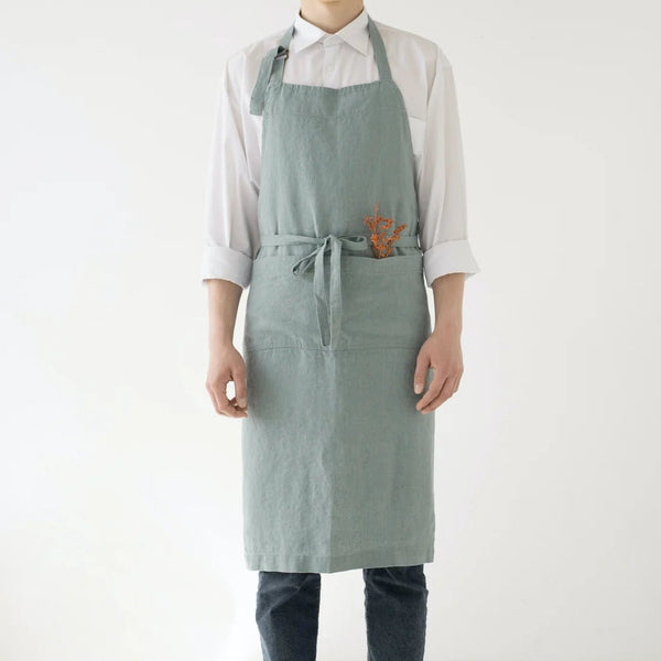 linen tales Green Milieu Linen Chef Apron