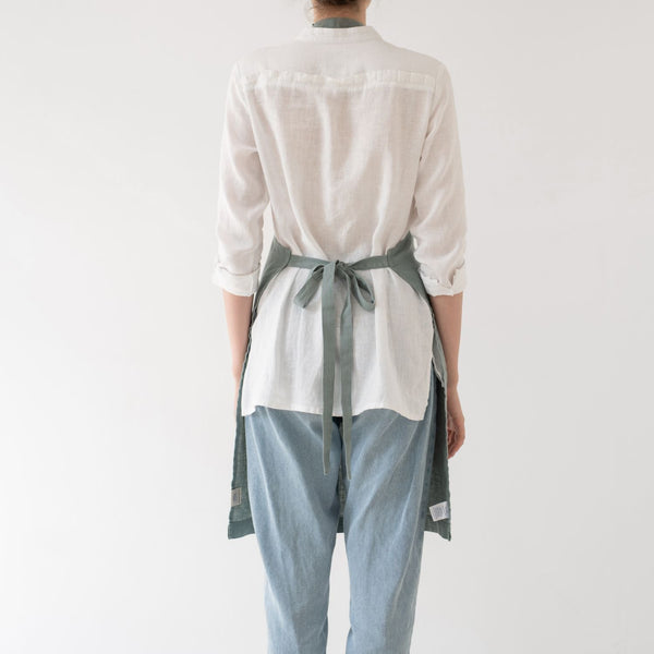 Linen Tales Green Milieu Linen Daily Apron