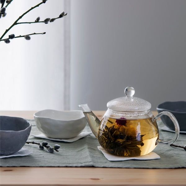 Linen Tales Green Milieu Linen Table Runner