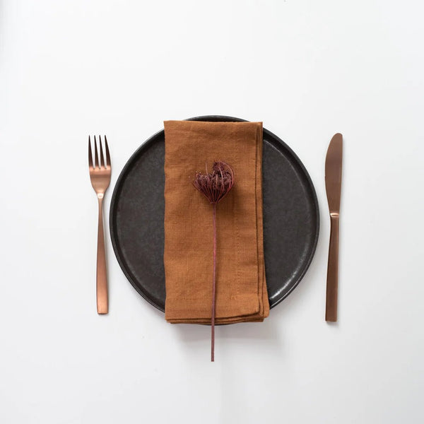 linen tales Hazelnut Linen Napkins Set of 2