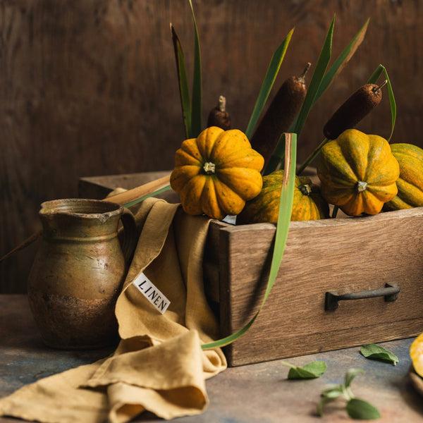 Linen Tales Honey Linen Kitchen Towel