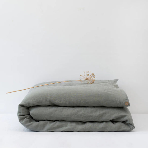 linen tales Khaki Linen Duvet Cover