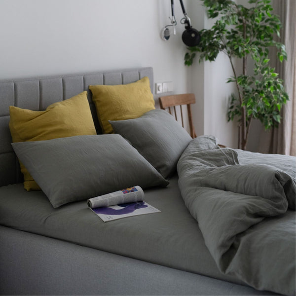 Linen Tales Khaki Linen Pillowcase