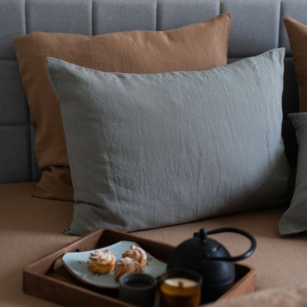 Linen Tales Khaki Linen Pillowcase