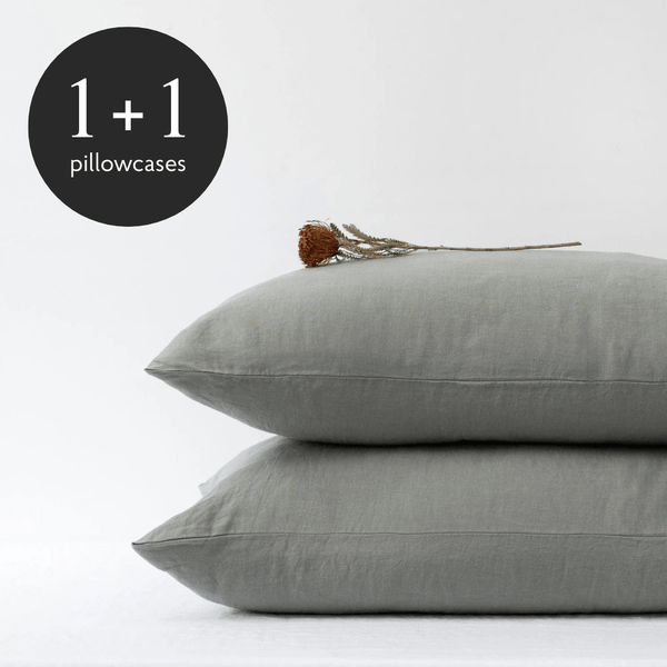 linen tales Khaki Linen Pillowcase