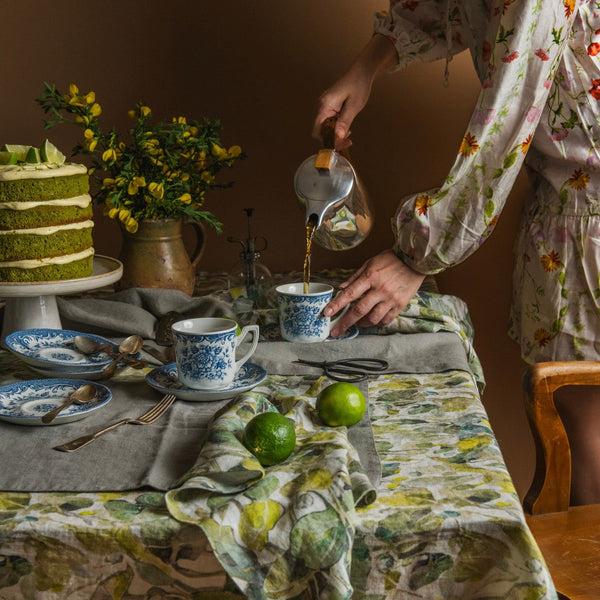 Linen Tales Khaki Linen Table Runner