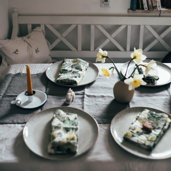 Linen Tales Khaki Linen Table Runner