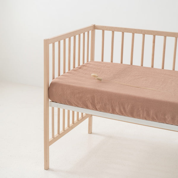 Linen Tales Kids Cafe Creme Linen Fitted Sheet