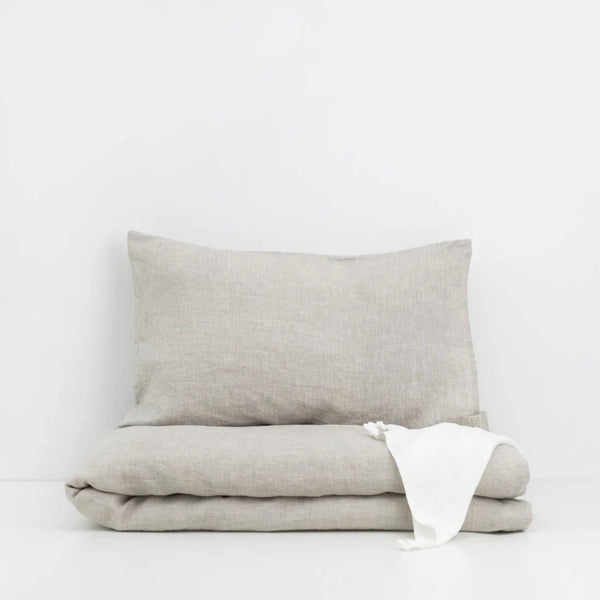 linen tales Kids Melange Linen Duvet Cover Set