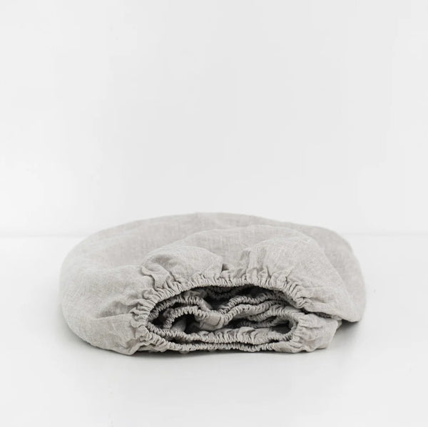 linen tales Kids Melange Linen Fitted Sheet