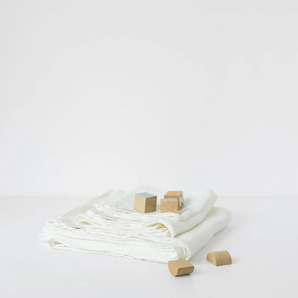 linen tales Kids White Linen Fine Waffle Towel