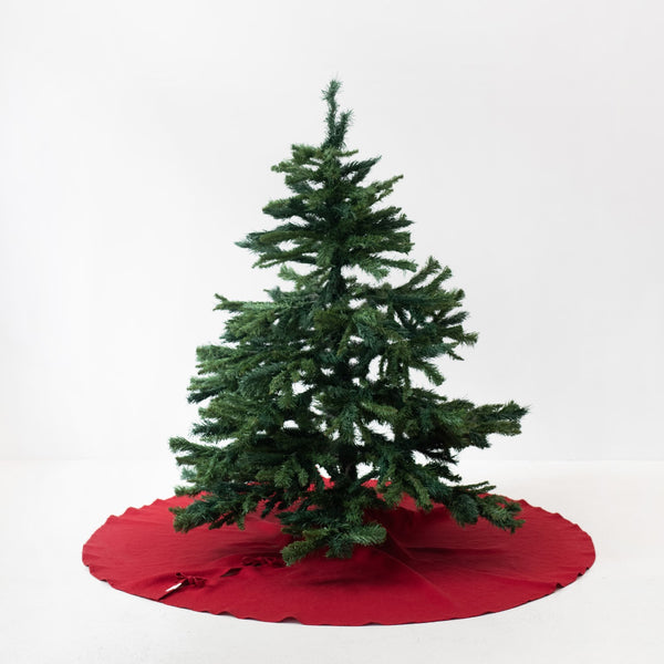 linen tales Lava Falls Linen Christmas Tree Skirt