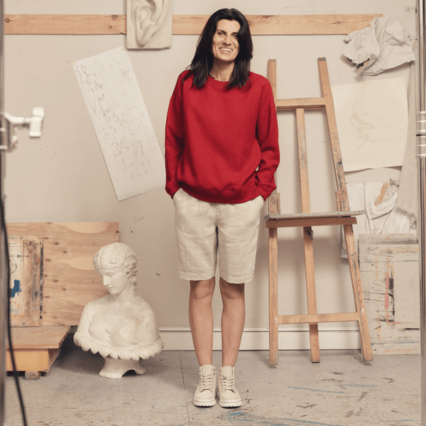 Linen Tales Lava Falls Linen Dahlia Jumper