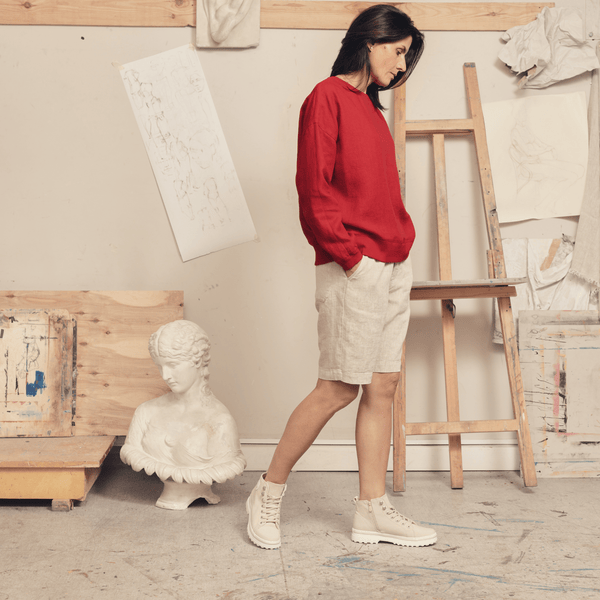 Linen Tales Lava Falls Linen Dahlia Jumper