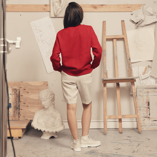 Linen Tales Lava Falls Linen Dahlia Jumper