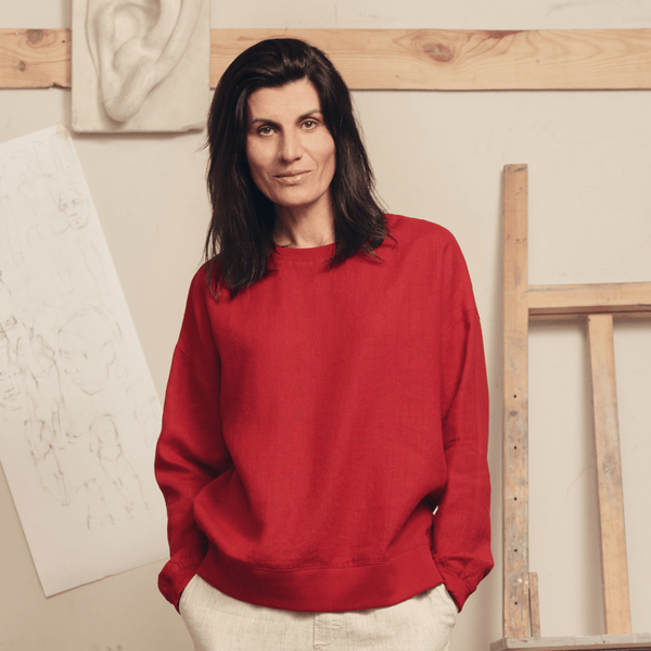 linen tales Lava Falls Linen Dahlia Jumper