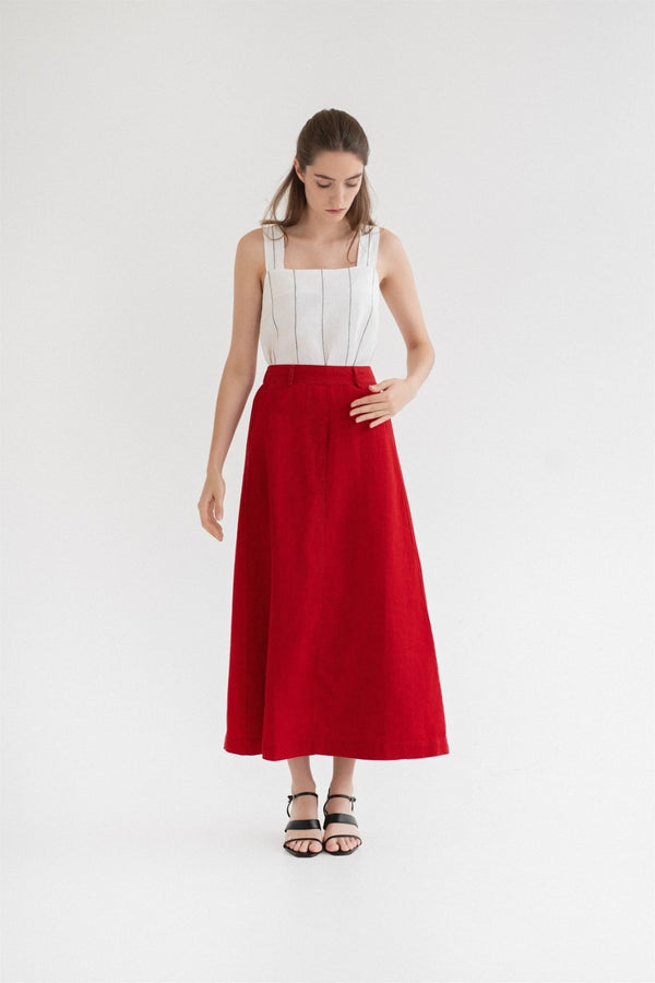 Linen Tales Lava Falls Linen Gardenia Skirt