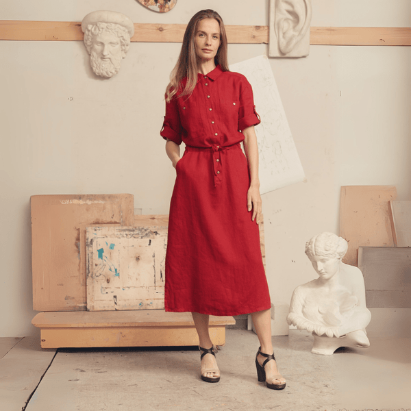 Linen Tales Lava Falls Linen Linden Dress