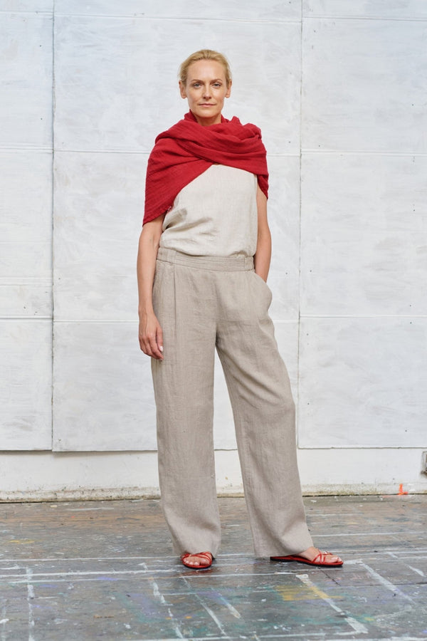 Linen Tales Lava Falls Linen Lupine Scarf