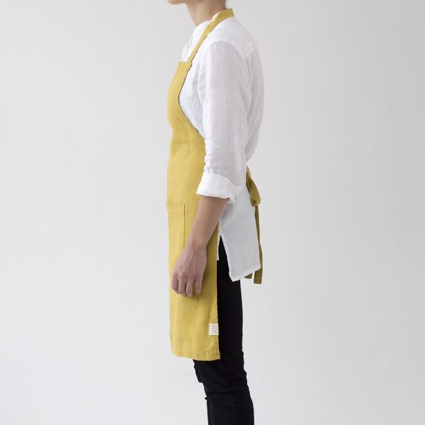 Linen Tales Lemon Curry Linen Daily Apron