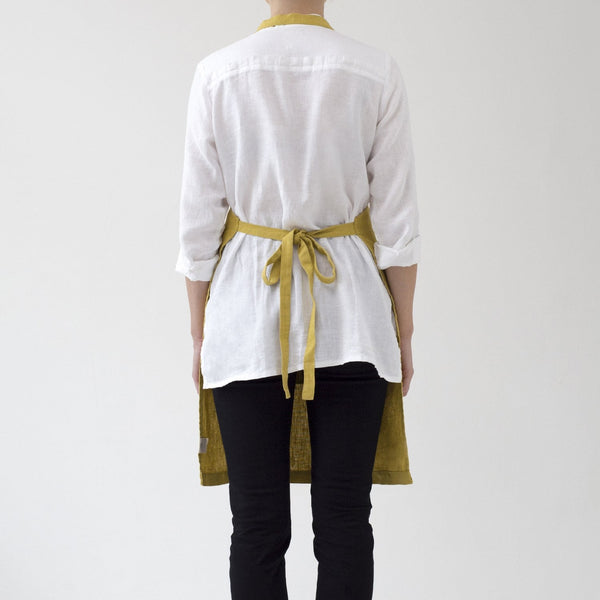 Linen Tales Lemon Curry Linen Daily Apron