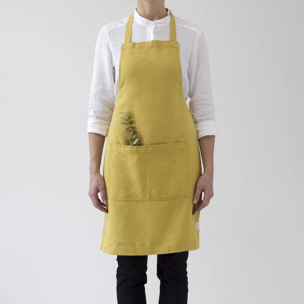 linen tales Lemon Curry Linen Daily Apron