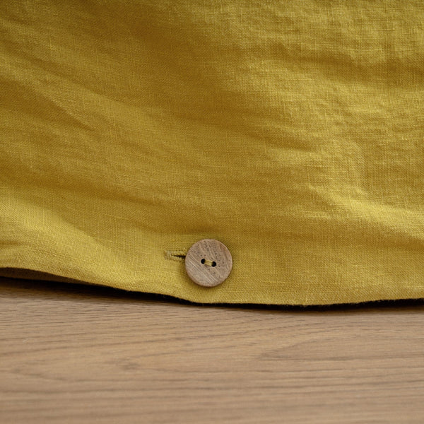 Linen Tales Lemon Curry Linen Duvet Cover