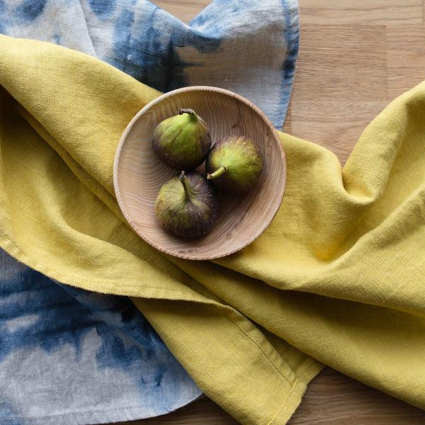 Linen Tales Lemon Curry Linen Kitchen Towel