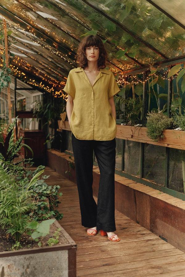 Linen Tales Lemon Curry Linen Melody Shirt