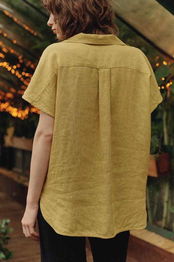 Linen Tales Lemon Curry Linen Melody Shirt