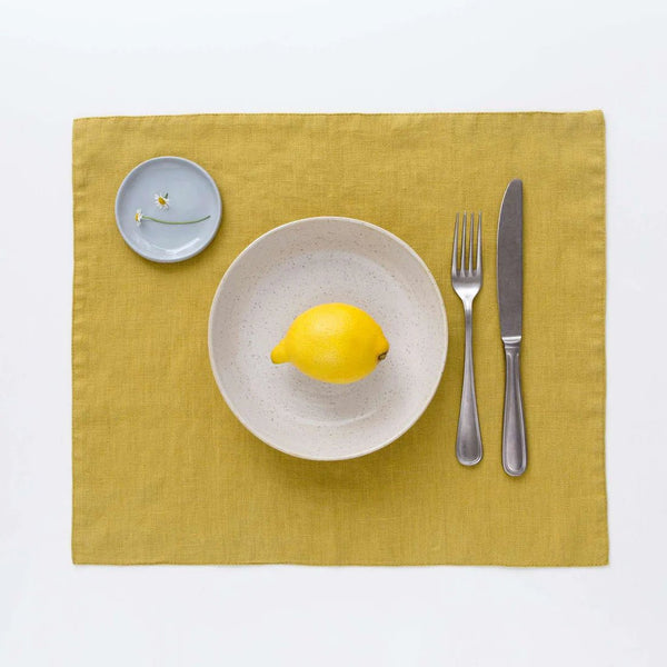 linen tales Lemon Curry Linen Placemat
