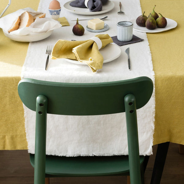 Linen Tales Lemon Curry Linen Tablecloth