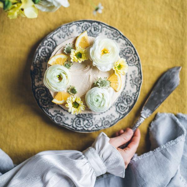 Linen Tales Lemon Curry Linen Tablecloth