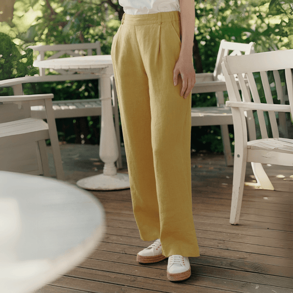 linen tales Lemon Curry Linen Willow Trousers