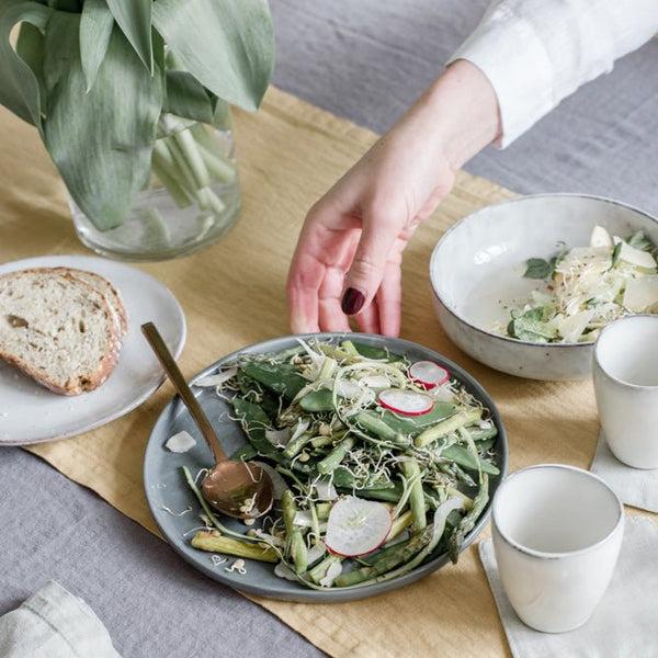 Linen Tales Light Grey Linen Coasters Set Of 4