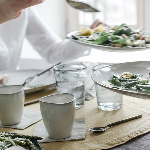 Linen Tales Light Grey Linen Coasters Set Of 4