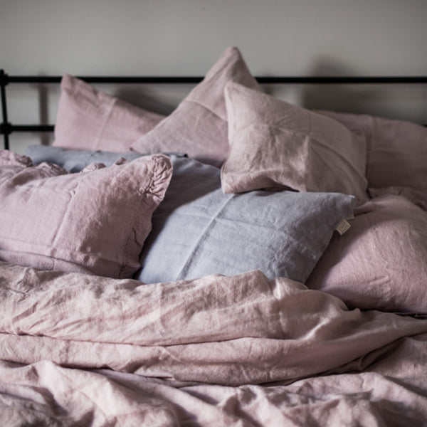 Linen Tales Light Grey Linen Cushion Cover