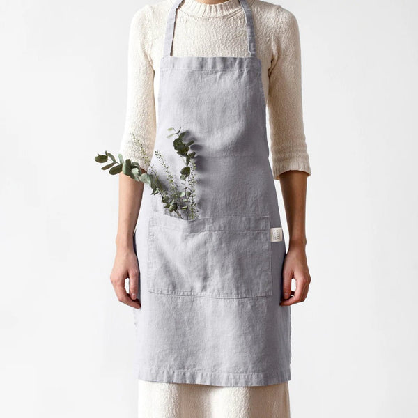 linen tales Light Grey Linen Daily Apron