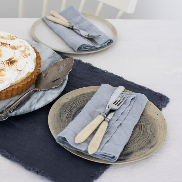 Linen Tales Light Grey Linen Napkins Set Of 2