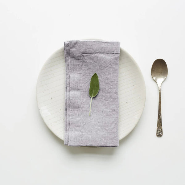 linen tales Light Grey Linen Napkins Set of 2