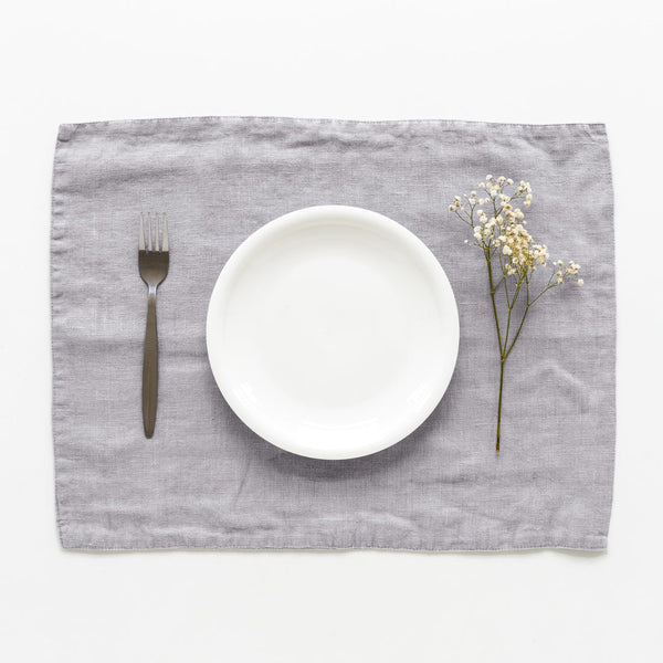 linen tales Light Grey Linen Placemat