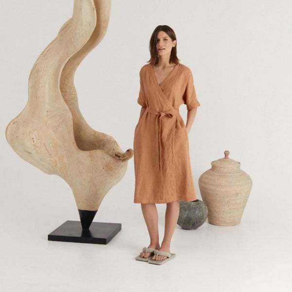 linen tales LIMITED EDITION Nude Linen Vine Dress