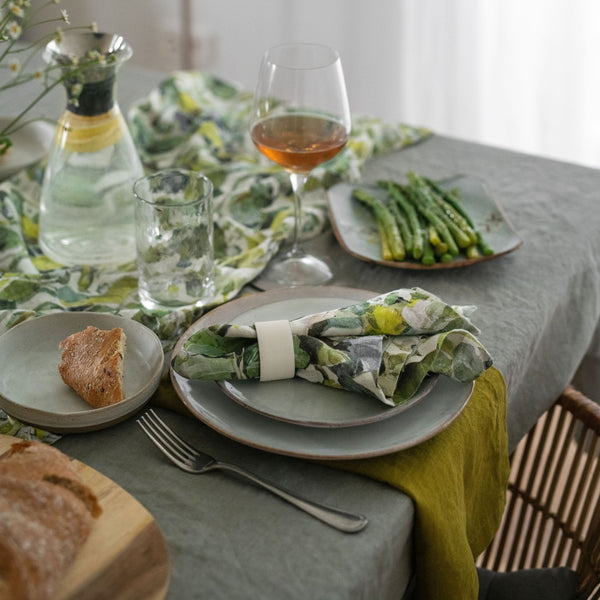 Linen Tales Lotus Linen Napkins Set Of 2