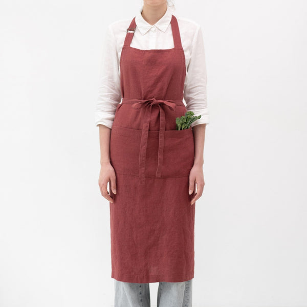 linen tales Marsala Linen Chef Apron